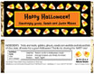 personalized candy corn candy bar wrapper